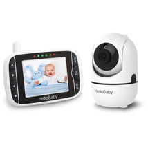 Baby Monitor with Remote Pan-Tilt-Zoom Camera,Hellobaby 3.2 Inch Video Baby Moni - £82.34 GBP