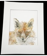 Leah Potts Original Art Fox Watercolor Painting 8x10 Aspen Colorado Wild... - $467.62 MXN