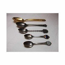 Lot of 5 Vtg COLLECTORS SPOONS Souvenir thomas jefferson louisiana purchase - £18.20 GBP