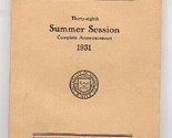 1931 University of Michigan Summer Session Catalog Official Publication - £23.27 GBP