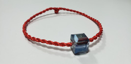 Red String Good Luck &amp; Fortune Bracelet Kabbalah Blue Austrian Crystal Accented - £6.94 GBP