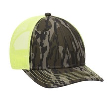 Otto Cap Mossy Oak Neon Yellow Camouflage 6 Panel Trucker Low Profile MO1140 - £10.43 GBP