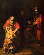 Art Oil Painting Rembrandt Return of the Prodigal Son Print Giclee Canvas - £7.04 GBP