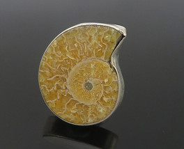 925 Sterling Silver - Vintage Ammonite Fossil Snail Cocktail Ring Sz 6 - RG10742 - £37.51 GBP