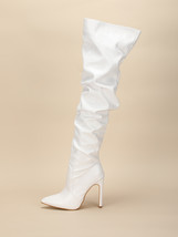 Size 35-42 Women Pointed Toe Pleated Zipper Shoes Over-the-Knee Boots  Fashion W - £60.34 GBP