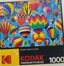 1000 piece JIGSAW PUZZLE KODAK BALLOONS IN FLIGHT hot air COLORFUL! - £6.28 GBP
