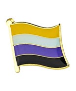 NON BINARY PRIDE FLAG LAPEL PIN 16mm LGBT Genderqueer LGBTQ Hat Tie Tack... - €6,80 EUR