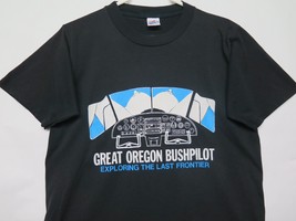 Vintage 1980s Great Oregon Bush Pilot T Shirt 50/50 Made in USA Mens Sz ... - £33.90 GBP