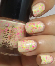 3 Pieces Sweetie Pie Speckled Confetti Nail Polish by Bitzy Nail Color  - £7.95 GBP