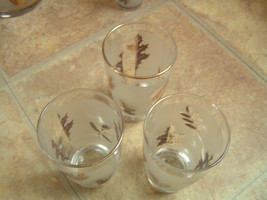 Very Rare And Collectable Gold Leaf Starlite Golden Foliage Bar Ware Glasses - £7.00 GBP