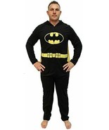 MENS DC Comics Batman Mask Hood Adult Caped Costume Union Suit Sz L BLAC... - $25.34 CAD