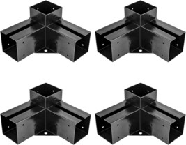 Diy Pergola Brackets Kit ,4 Pack 3-Way Right Angle Corner Bracket, Gloss... - £75.13 GBP