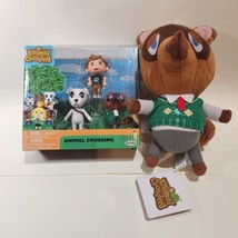Animal Crossing Jakks Posable Figures w/ Plush Tom Nook K.K. Slider Villager Toy - £26.97 GBP