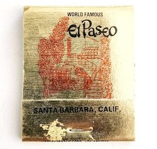 El Paseo Italian Restaurant Vintage Matchbook Somerset Matches Struck E19E - $19.99