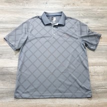 Greg Norman Tasso Elba Mens Large Short Sleeve Shirt Play Dry Golf Athletic Gray - £13.28 GBP