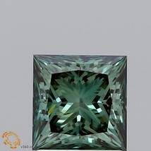 Fancy Intense Bluish GREEN PRINCESS 1.54 Cts VS1 Lab Grown CVD Diamond f... - $675.00