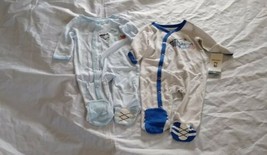 NBA Baby Boy&#39;s Orlando Magic Pajama One Piece 2pk Striped Blue Cream Siz... - $20.72