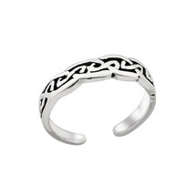 Openwork 925 Sterling Silver Toe Ring - £12.77 GBP