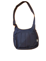Travelon Crossbody Handbag Women Blue Nylon Travel  Purse Shoulder Bag LED light - £27.68 GBP