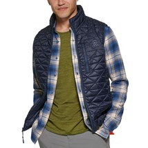 Bass Outdoor Men&#39;s Delta Diamond Quilted Packable Puffer Vest Blue S B4HP - £30.06 GBP