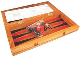 Fair Trade Thai Thailand Wooden Rainwood Backgammon Chess Board Set 30x30cm - £27.61 GBP