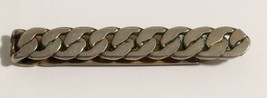 Vintage SWANK LARGE TIE BAR CLIP CLASP STAY Cuban Link Style 2 Tone - $18.99