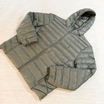 Polo Ralph Lauren Packable Lightweight Quilted Hooded Jacket Grey Green Pony - £143.89 GBP