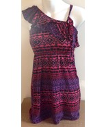 Extremely Me Girls Size 7/8 Sun Dress Sleeveless Purple Pink Red Geometric - £6.18 GBP