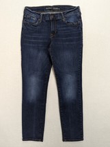 Old Navy Mid Rise Womens Jeans Straight Size 6 Cotton Blend Blue - £12.86 GBP