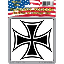 Patriotic Iron Cross Sticker (3-1/4&quot;) - £7.54 GBP