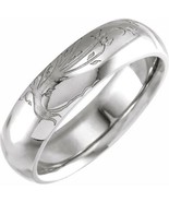 Sterling Silver Engraved Family Tree 6 mm Men's Ring - $279.00