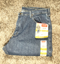 Wrangler Jeans Mens 38x30 Blue Five Star Regular Straight Flex Dark Wash... - $28.59