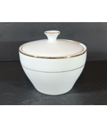 SONNET SUGAR BOWL with lid Fine China Japan White with Gold Trim - $281.95 MXN