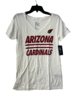 Nike Womens Arizona Cardinals Team Stripe V-Neck T-Shirt White-Medium - $19.79