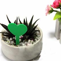 25Pcs Green Gardening Labels Garden Plant Succulent Bonsai Tags Heart typed  - $13.50