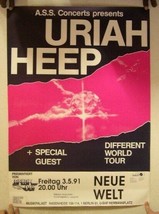 Uriah Heep Different World Tour 03-05-91 Poster Berlin German - £70.81 GBP
