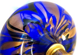 Murano Art Glass Scentier Catalytic Fragrance Oil Diffuser Lamp Blue wit... - $59.99
