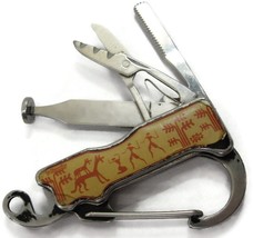 Stainless Steel Multi Tool Natives Animals Trees Folding Pocket Knife - $9.89