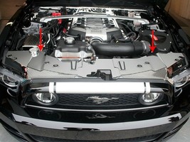 Mustang V8 &amp; GT 5.0 Front Header Plate Polished - 2013-2014 - £289.54 GBP
