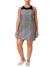 Material Girl Womens Plus Space Dye Mesh Yoke Dress Size:2X Color:Noir Sd - £23.14 GBP