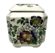 Mason&#39;s Ironstone Rosemary Shelton Floral Tea Caddy Box with Lid England - £15.26 GBP