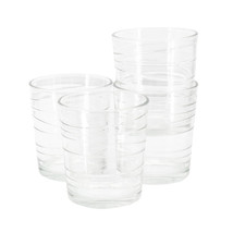 Gibson Home 4 Piece 13.5 Ounce Swirl Double Old-Fashioned Glassware Set - £23.60 GBP