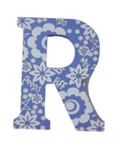 Wooden Block Letter Painted Floral My Peeps &amp; BFF  - New - R - £4.71 GBP