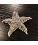 Vintage Silver Tone Textured Starfish Brooch Pin - £11.06 GBP