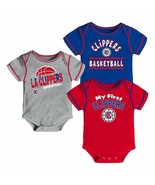 NEW Los Angeles Clippers Boys&#39; Rookie 3pk 18M Infant Body Suit Set - $17.96