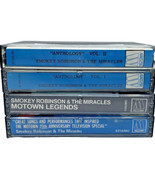 Vintage Cassette Tapes Smokey Robinson &amp; The Miracles Lot 4 Motown Legends - $12.97