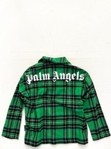 PALM ANGELS KIDS Checked Cotton Pajama Shirt Green ( 8 ) - £291.72 GBP