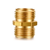 Garden Hose Fitting Adapter Solid Brass Double Male  Connector (3/4&quot; GHT) - $110.22 MXN