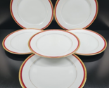 6 Charter Club Fashion Buffet Gold Red Band Dinner Plates Set Macy&#39;s Dis... - $274.10