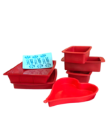 7 Silicone Bakeware Baking Dishes 4 Kitchenaid Red 3 Unbranded READ for ... - £28.65 GBP